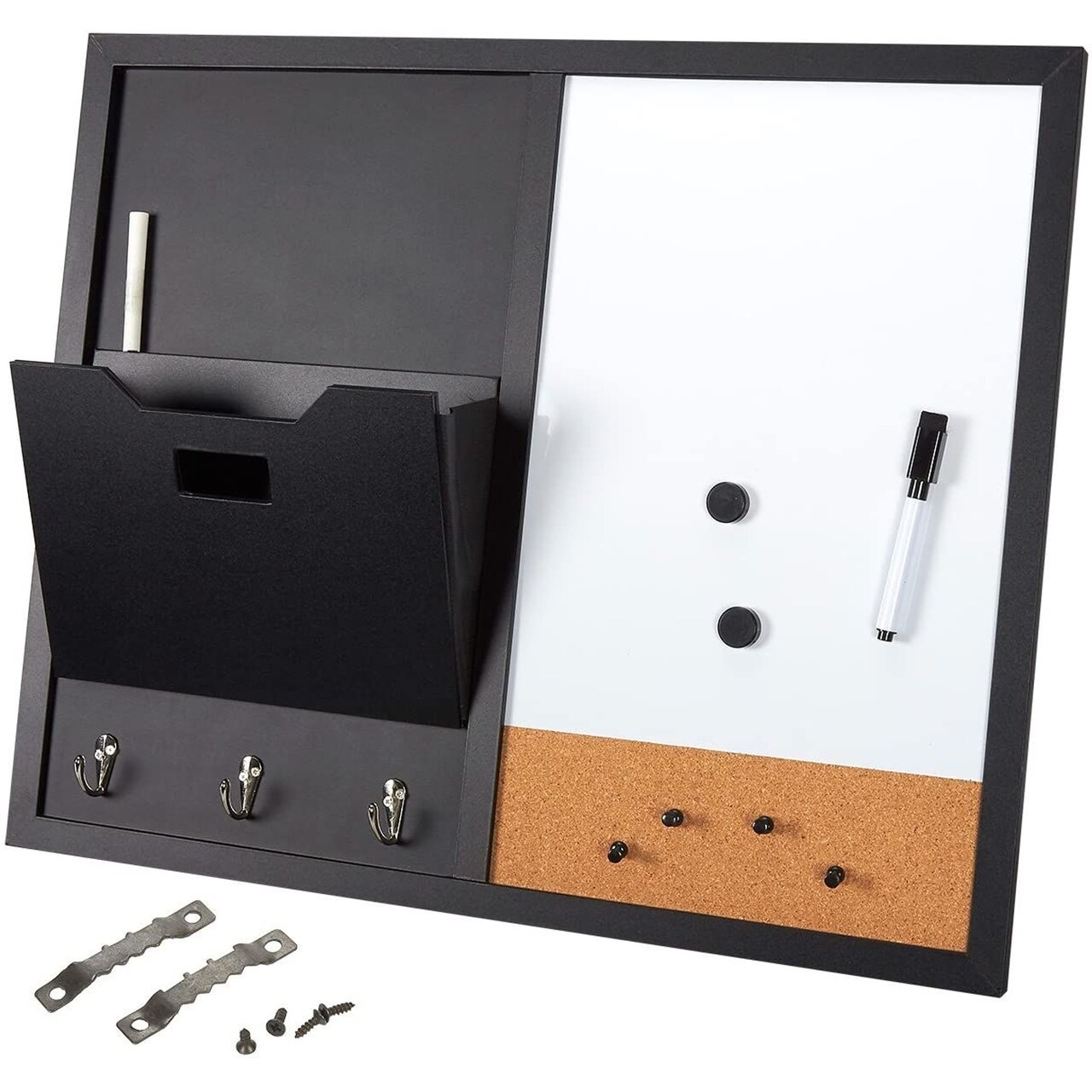 Juvale Message Center & Wall Mounted Organizer, with Whiteboard
